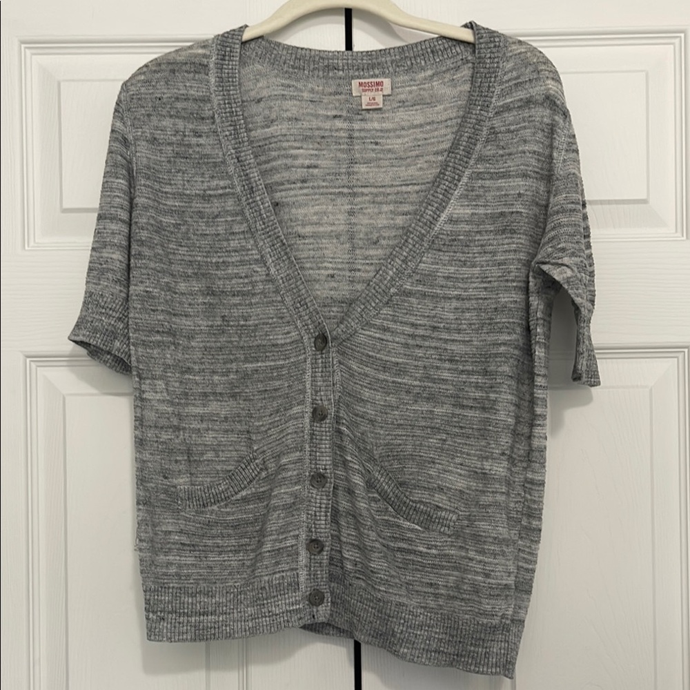 Mossimo Supply Co. Heather Gray Knit Top